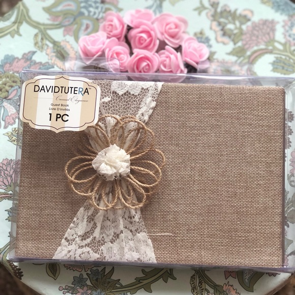 Lace Rustic Wedding Guest Book - Picture 1 of 1
